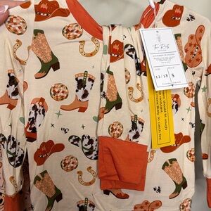 Cowboy Print Kids Bamboo Pajamas